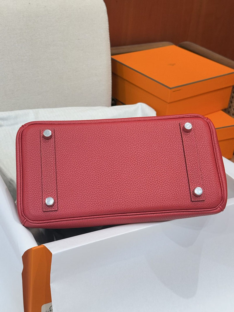 女性 バッグ 人気 20代 HERMES バーキン25 ルージュカザック トゴ シルバー金具 2627530 エルメス専門店 おすすめ - 画像 (8)