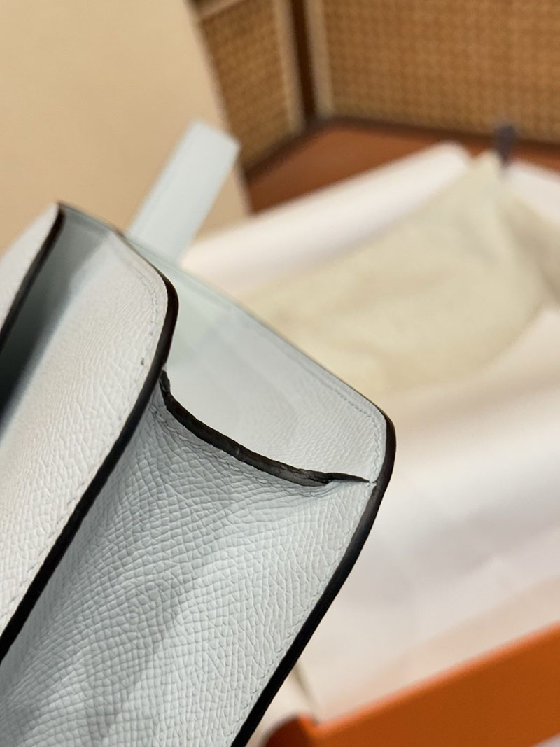 斜めがけバッグ レディース おしゃれ HERMES コンスタンス 24 ミロワール ブルーブリュム ヴォーエプソン シルバー金具 2627533 エルメス専門店 - 画像 (15)