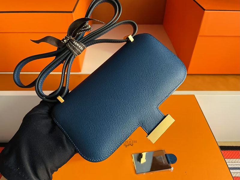 エルメス コンスタンス ミニ HERMES コンスタンス3 ミニ ディープブルー ヴォーエプソン ゴールド金具 2627717 エルメス 新作バッグ - 画像 (4)