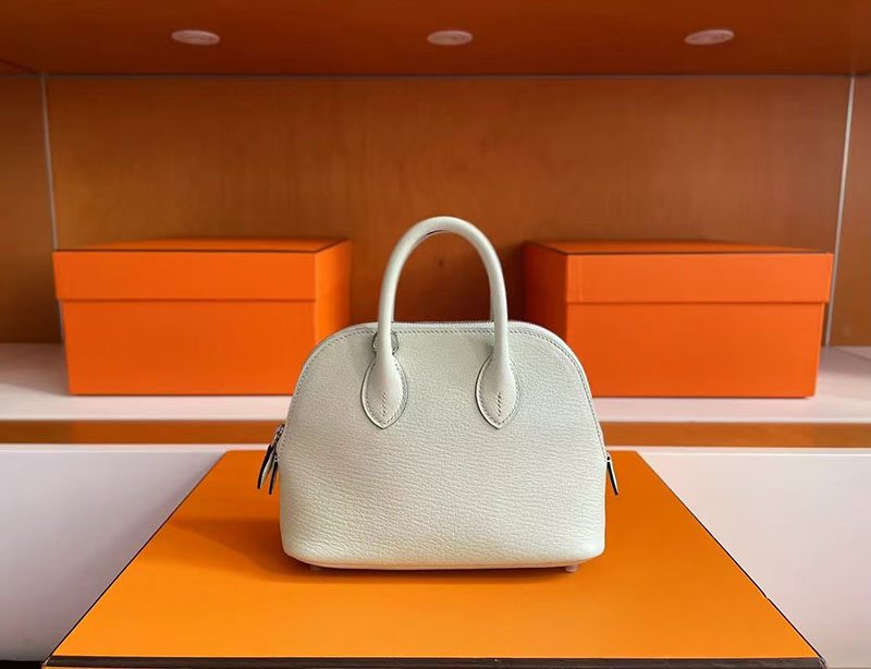 エルメス ボリードミニ HERMES ボリード1923 ミニ クレ/ヴェールコミック シェブルミゾル シルバー金具 2627737 エルメス 新作バッグ - 画像 (9)