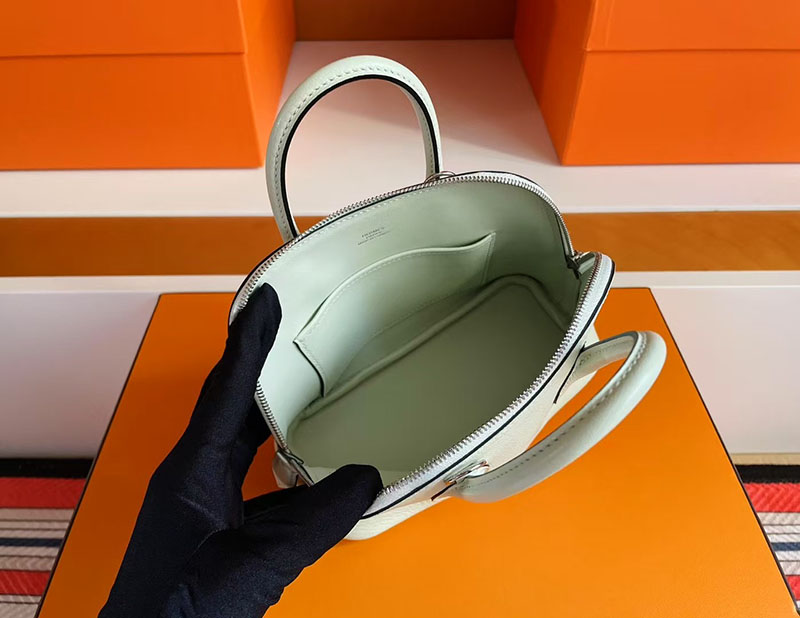 エルメス ボリードミニ HERMES ボリード1923 ミニ クレ/ヴェールコミック シェブルミゾル シルバー金具 2627737 エルメス 新作バッグ - 画像 (6)