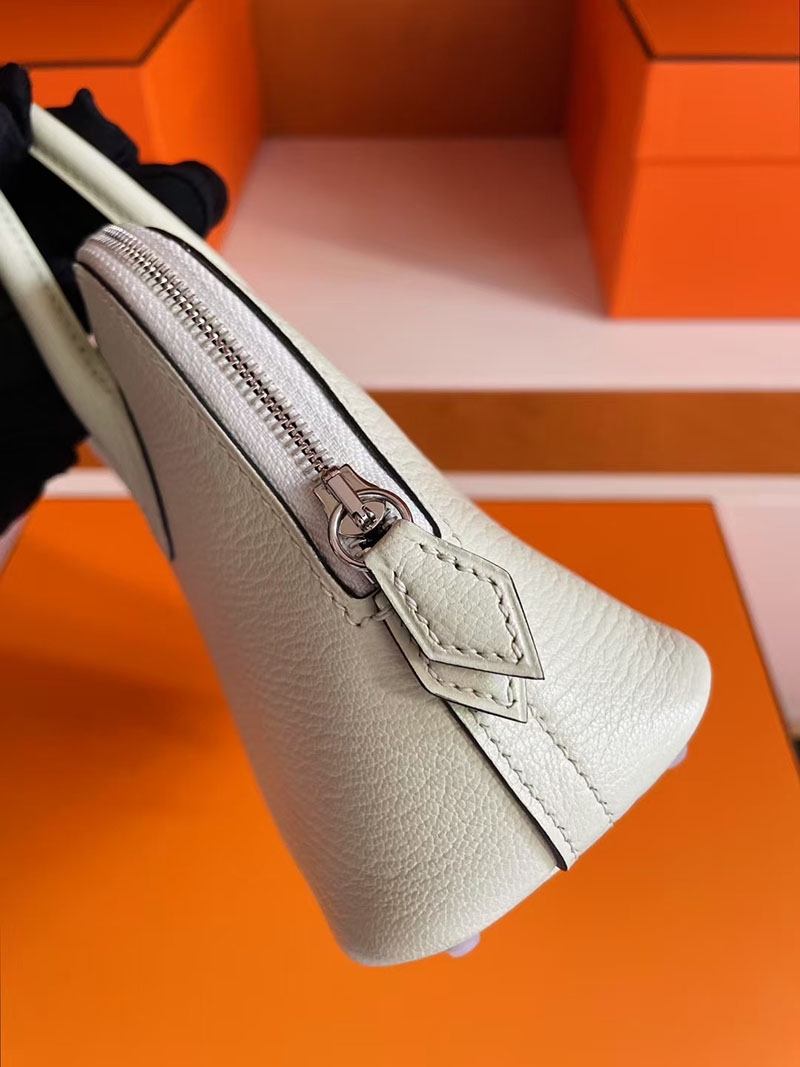 エルメス ボリードミニ HERMES ボリード1923 ミニ クレ/ヴェールコミック シェブルミゾル シルバー金具 2627737 エルメス 新作バッグ - 画像 (5)