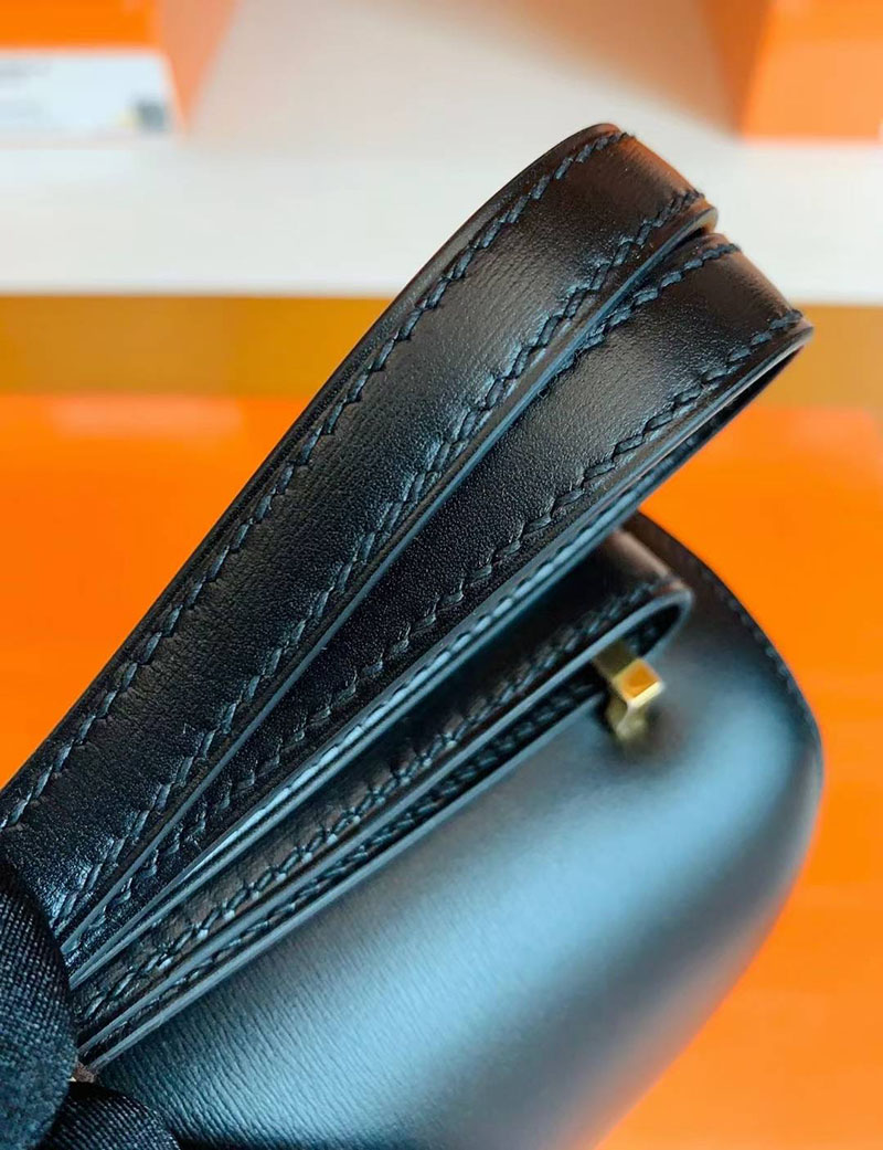 エルメス コンスタンス ミニ HERMES コンスタンス3 ミニ 黒 ブラック ボックスカーフ ゴールド金具 2627764 エルメス 新作バッグ - 画像 (2)