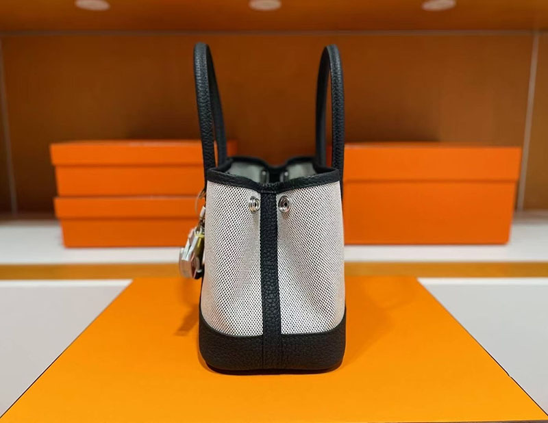 エルメス ネオガーデン 23 HERMES ネオ・ガーデン 23 黒 ネゴンダ/トワルアッシュ シルバー金具 2627767 エルメス 新作バッグ - 画像 (9)