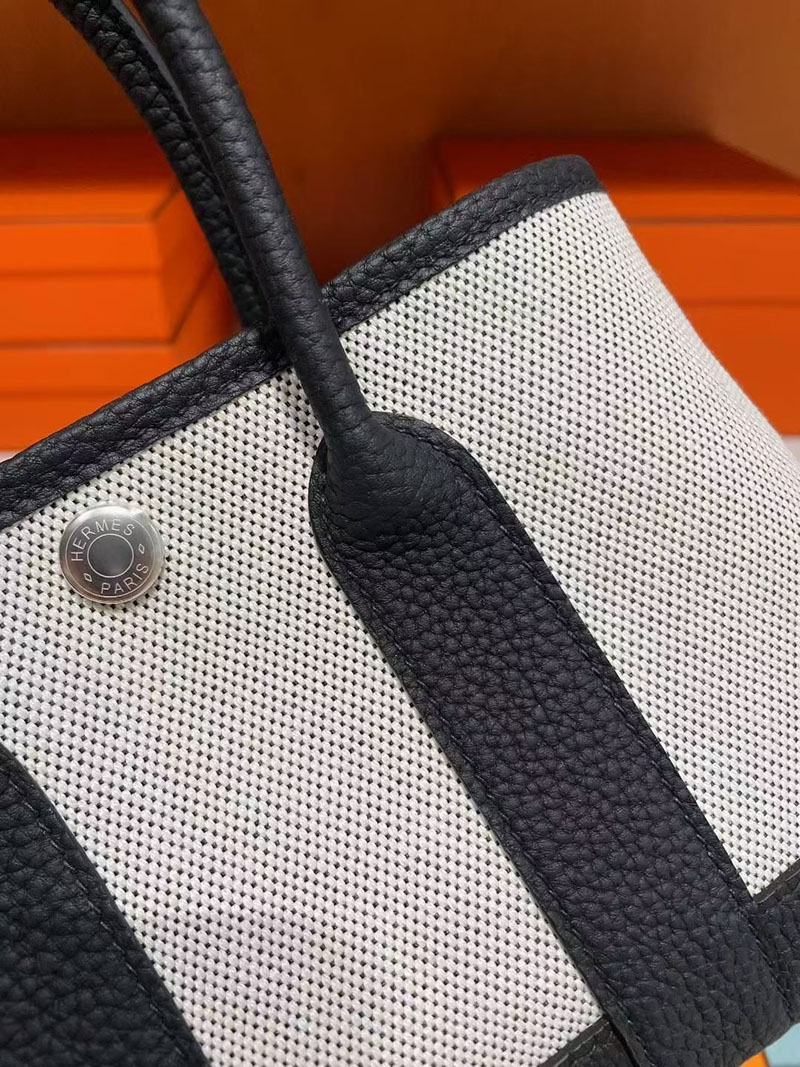 エルメス ネオガーデン 23 HERMES ネオ・ガーデン 23 黒 ネゴンダ/トワルアッシュ シルバー金具 2627767 エルメス 新作バッグ - 画像 (2)