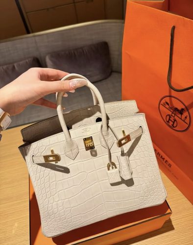 エルメスクロコダイルバッグ HERMES バーキン25 ベトン クロコダイル ポロサスマット ゴールド金具 2627851 エルメス 新作バッグ photo review