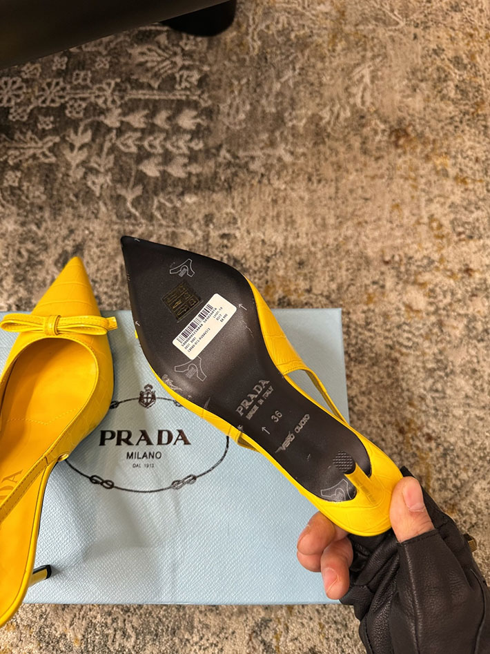 プラダ 靴 シューズ レディース 海外通販 PRADA パテントレザー スリングバックパンプス 2628202 プラダ パンプス アウトレット - 画像 (9)