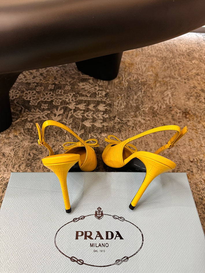 プラダ 靴 シューズ レディース 海外通販 PRADA パテントレザー スリングバックパンプス 2628202 プラダ パンプス アウトレット - 画像 (6)