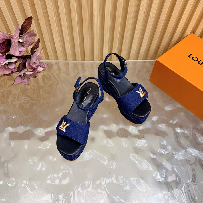 ルイヴィトン アウトレット店舗 靴 レディース LV シェイクライン デニム サンダル インディゴブルー 2628204 ルイヴィトン サンダル レディース - 画像 (7)