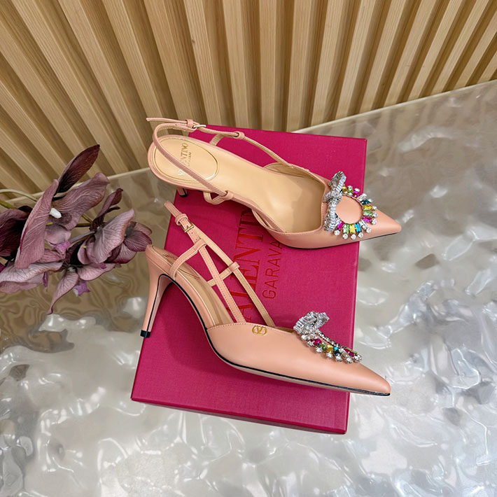 ヴァレンティノ 靴 シューズ レディース VALENTINO 80mm レザースクエアビジューパンプス 2628217 ヴァレンティノ パンプス セール - 画像 (7)