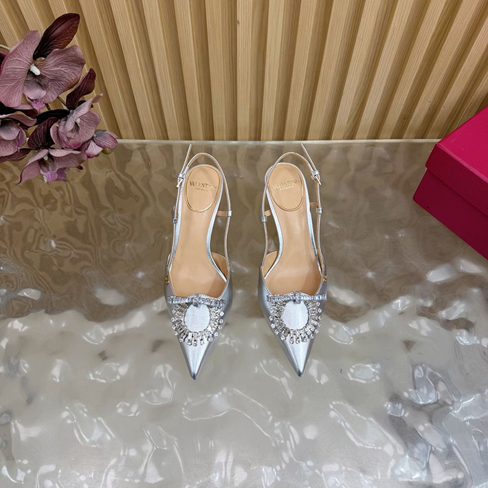 ヴァレンティノ 靴 シューズ レディース VALENTINO 65mm レザースクエアビジューパンプス 2628222 夏 パンプス ヒール - 画像 (9)