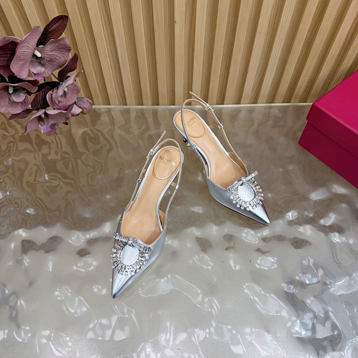 ヴァレンティノ 靴 シューズ レディース VALENTINO 65mm レザースクエアビジューパンプス 2628222 夏 パンプス ヒール - 画像 (7)