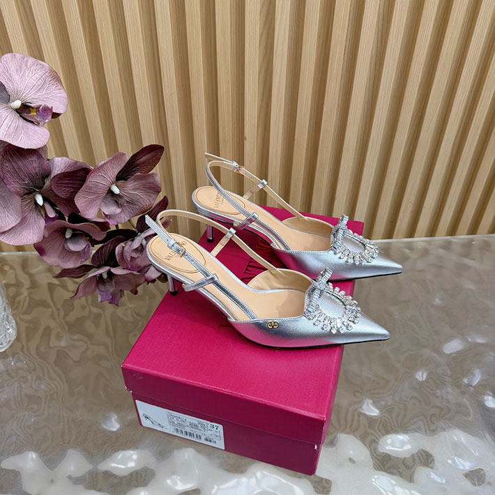 ヴァレンティノ 靴 シューズ レディース VALENTINO 65mm レザースクエアビジューパンプス 2628222 夏 パンプス ヒール - 画像 (2)