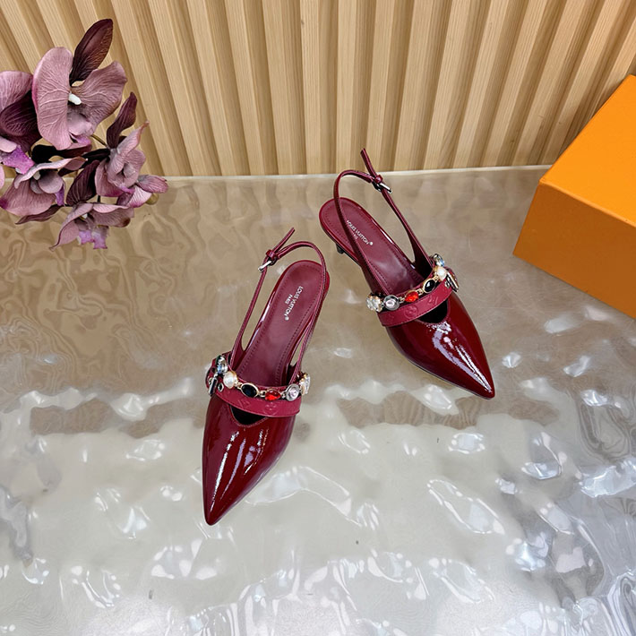 ルイヴィトン アウトレット店舗 靴 レディース Louis Vuitton 55mm LV バイブ バレリーナ 2628260 ルイヴィトン ヒール サンダル - 画像 (2)