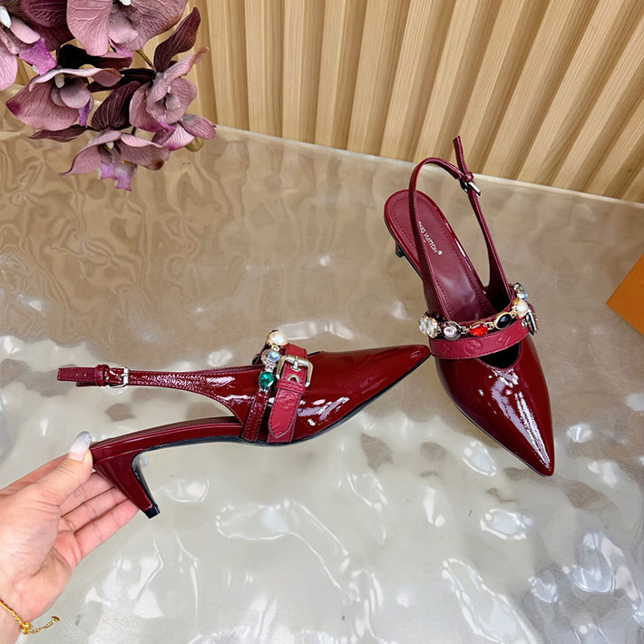 ルイヴィトン アウトレット店舗 靴 レディース Louis Vuitton 55mm LV バイブ バレリーナ 2628260 ルイヴィトン ヒール サンダル - 画像 (10)