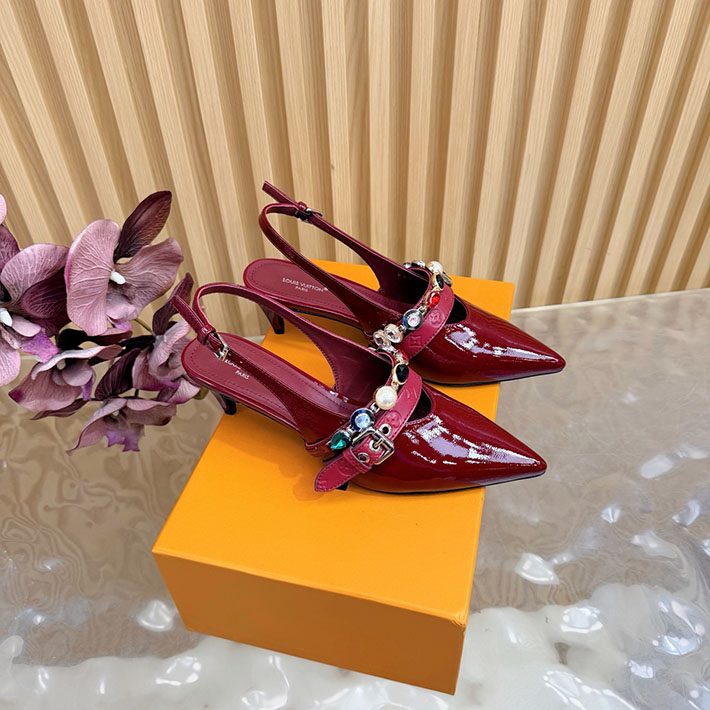 ルイヴィトン アウトレット店舗 靴 レディース Louis Vuitton 55mm LV バイブ バレリーナ 2628260 ルイヴィトン ヒール サンダル - 画像 (7)