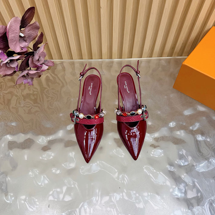 ルイヴィトン アウトレット店舗 靴 レディース Louis Vuitton 55mm LV バイブ バレリーナ 2628260 ルイヴィトン ヒール サンダル - 画像 (5)