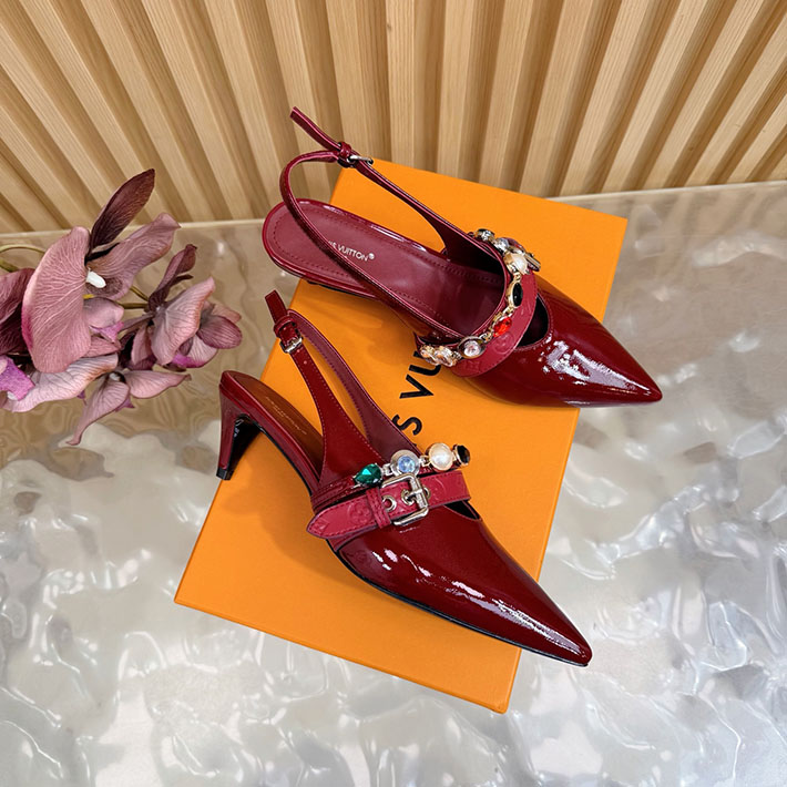 ルイヴィトン アウトレット店舗 靴 レディース Louis Vuitton 55mm LV バイブ バレリーナ 2628260 ルイヴィトン ヒール サンダル - 画像 (4)