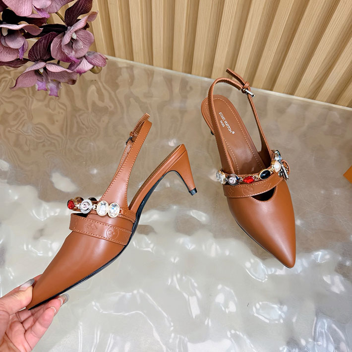 ルイヴィトン アウトレット店舗 靴 レディース Louis Vuitton 55mm LV バイブ バレリーナ 2628266 ハイ ブランド パンプス ランキング - 画像 (5)