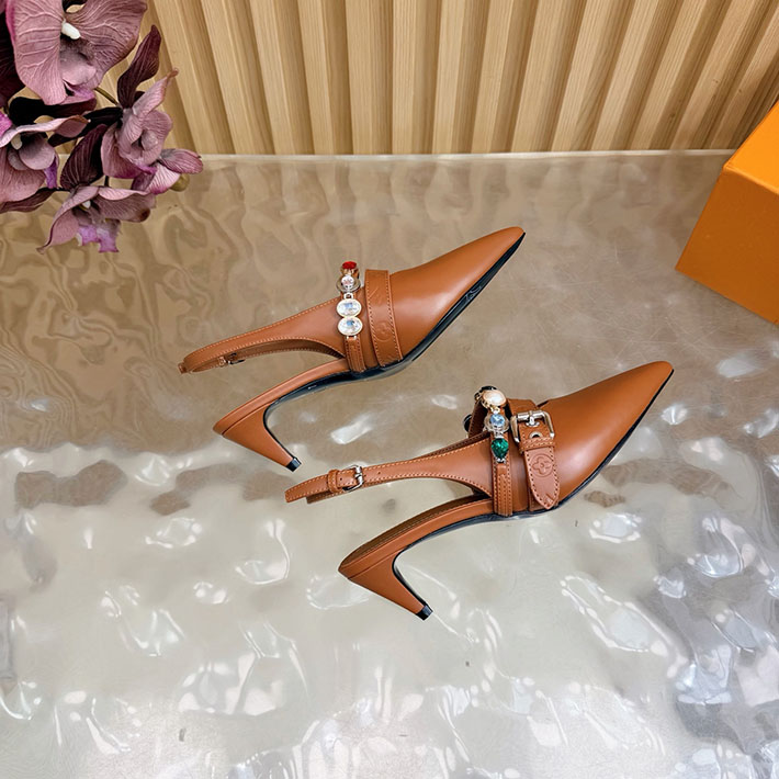 ルイヴィトン アウトレット店舗 靴 レディース Louis Vuitton 55mm LV バイブ バレリーナ 2628266 ハイ ブランド パンプス ランキング - 画像 (4)