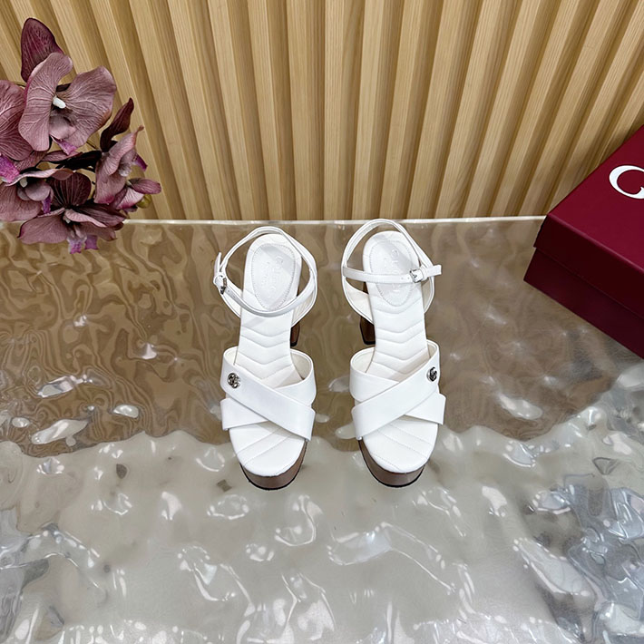 グッチ直営アウトレット店 GUCCI 50mm ダブルG レザー プラットフォームサンダル 2628292 グッチ サンダル 厚底 - 画像 (5)
