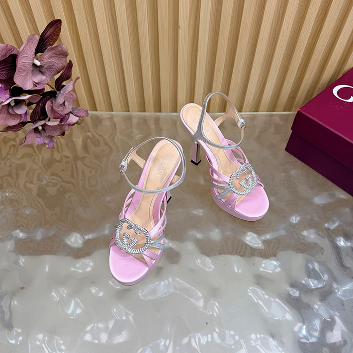 グッチ直営アウトレット店 GUCCI 105mm pump with crystal Interlocking G 2628304 グッチサンダル値段 - 画像 (3)