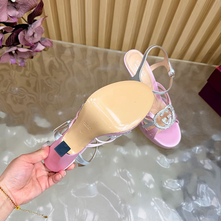 グッチ直営アウトレット店 GUCCI 105mm pump with crystal Interlocking G 2628304 グッチサンダル値段 - 画像 (10)