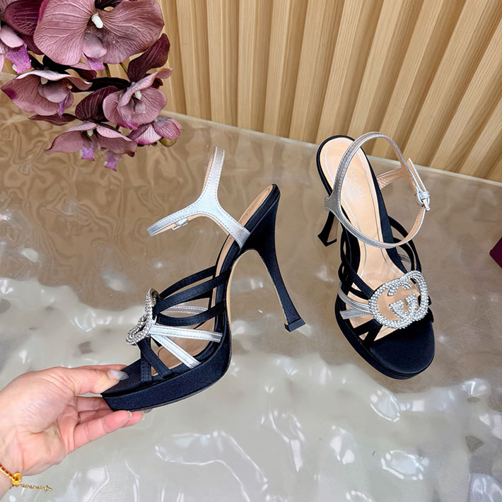 グッチ直営アウトレット店 GUCCI 105mm pump with crystal Interlocking G 2628305 グッチサンダルレディース - 画像 (2)