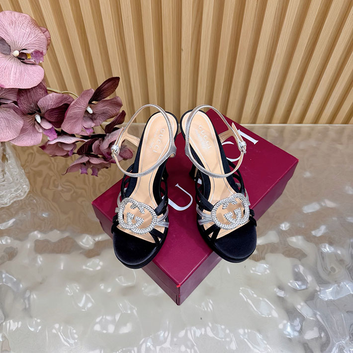 グッチ直営アウトレット店 GUCCI 105mm pump with crystal Interlocking G 2628305 グッチサンダルレディース - 画像 (6)