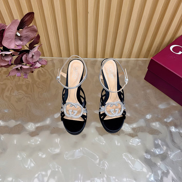 グッチ直営アウトレット店 GUCCI 105mm pump with crystal Interlocking G 2628305 グッチサンダルレディース - 画像 (5)