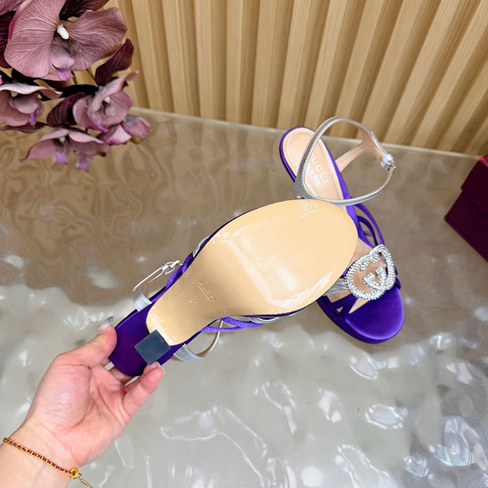 グッチ直営アウトレット店 GUCCI 105mm pump with crystal Interlocking G 2628306 グッチ サンダル 厚底 - 画像 (11)