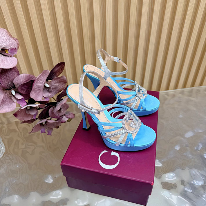 グッチ直営アウトレット店 GUCCI 105mm pump with crystal Interlocking G 2628307 グッチ サンダル アウトレット - 画像 (11)