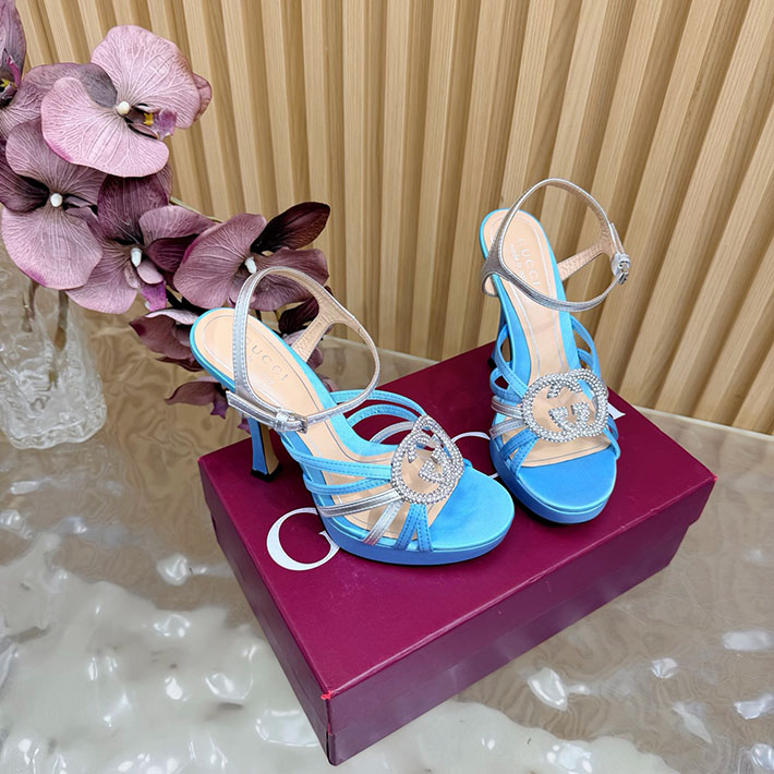 グッチ直営アウトレット店 GUCCI 105mm pump with crystal Interlocking G 2628307 グッチ サンダル アウトレット - 画像 (9)