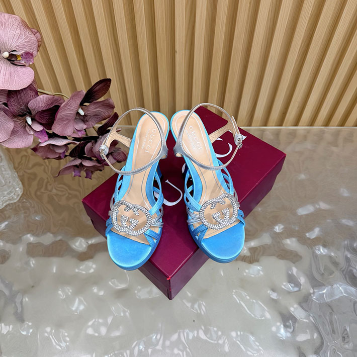 グッチ直営アウトレット店 GUCCI 105mm pump with crystal Interlocking G 2628307 グッチ サンダル アウトレット - 画像 (8)