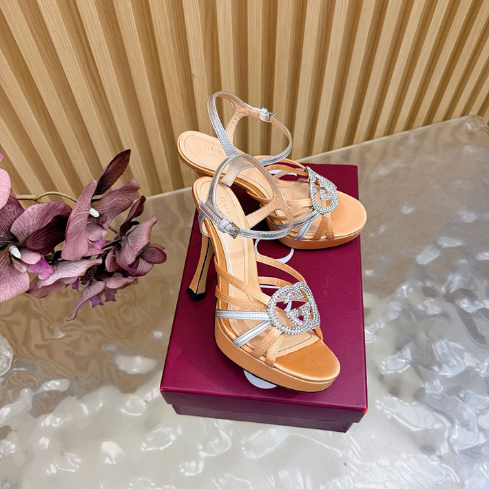 グッチ直営アウトレット店 GUCCI 105mm pump with crystal Interlocking G 2628308 グッチ サンダル ヒール - 画像 (11)