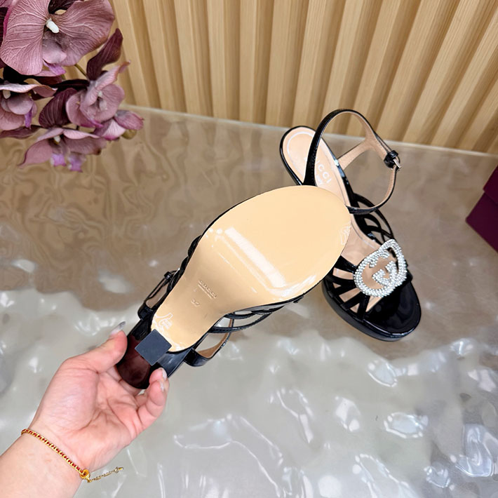 グッチ直営アウトレット店 GUCCI 105mm pump with crystal Interlocking G 2628312 グッチ アウトレット どれくらい 安い - 画像 (12)