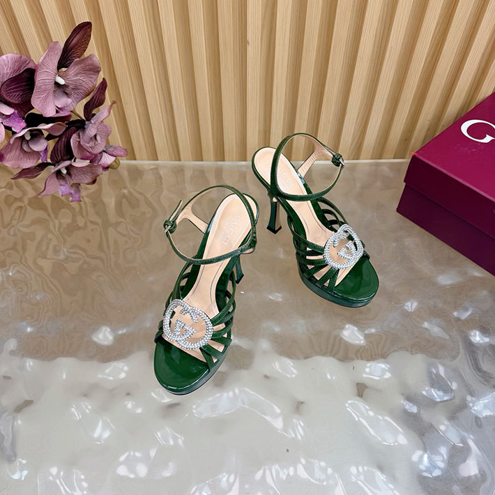 グッチ直営アウトレット店 GUCCI 105mm pump with crystal Interlocking G 2628313 GUCCI アウトレット商品一覧 - 画像 (4)