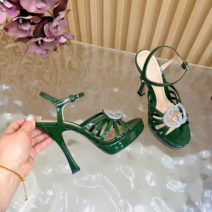 グッチ直営アウトレット店 GUCCI 105mm pump with crystal Interlocking G 2628313 GUCCI アウトレット商品一覧 - 画像 (3)