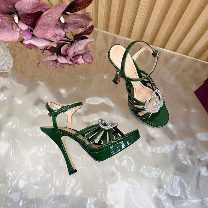 グッチ直営アウトレット店 GUCCI 105mm pump with crystal Interlocking G 2628313 GUCCI アウトレット商品一覧 - 画像 (2)