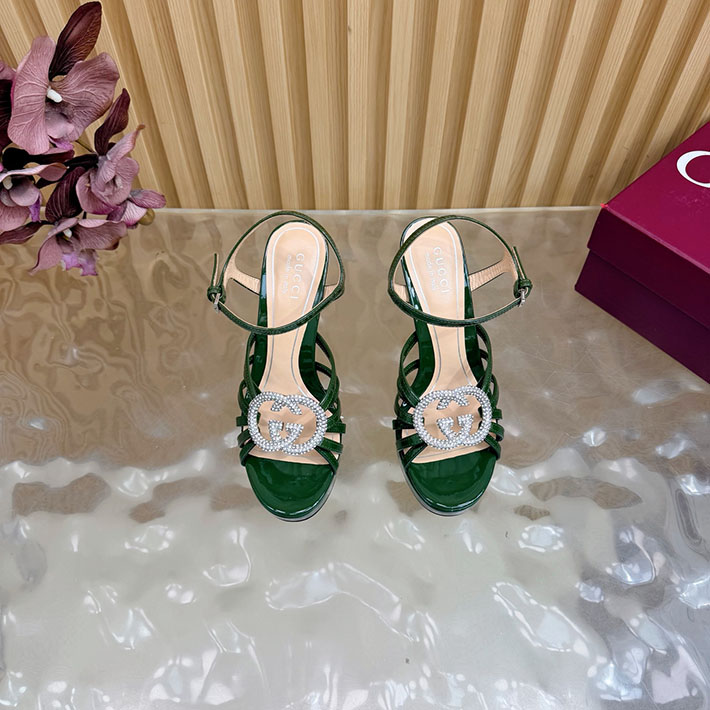 グッチ直営アウトレット店 GUCCI 105mm pump with crystal Interlocking G 2628313 GUCCI アウトレット商品一覧 - 画像 (6)