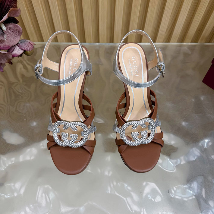 グッチ直営アウトレット店 GUCCI 105mm pump with crystal Interlocking G 2628315 レディース gucci アウトレット 商品一覧 - 画像 (5)