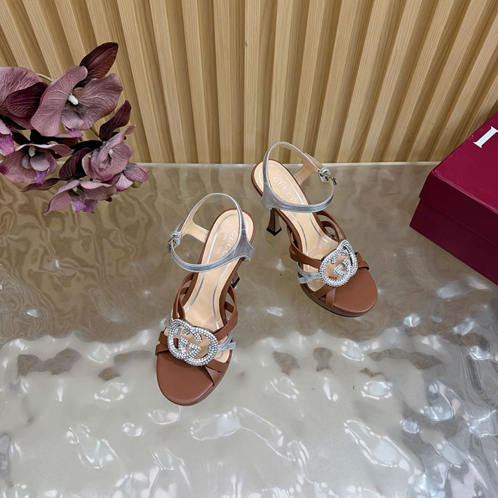 グッチ直営アウトレット店 GUCCI 105mm pump with crystal Interlocking G 2628315 レディース gucci アウトレット 商品一覧 - 画像 (4)