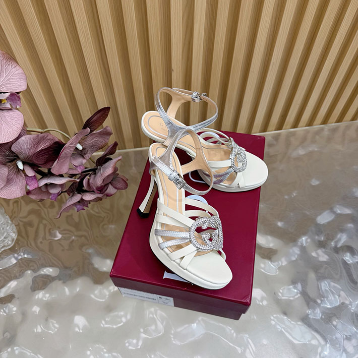 グッチ直営アウトレット店 GUCCI 105mm pump with crystal Interlocking G 2628316 グッチ 店舗 アウトレット - 画像 (3)