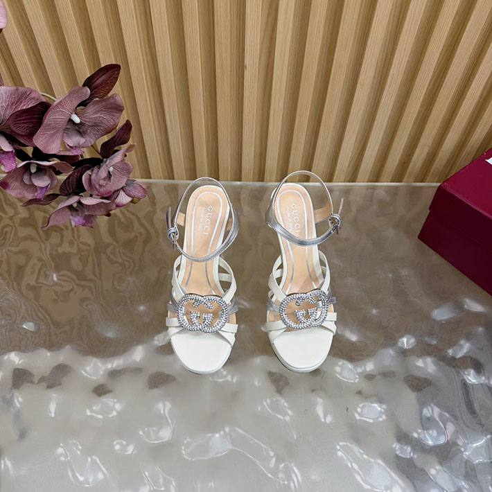 グッチ直営アウトレット店 GUCCI 105mm pump with crystal Interlocking G 2628316 グッチ 店舗 アウトレット - 画像 (11)