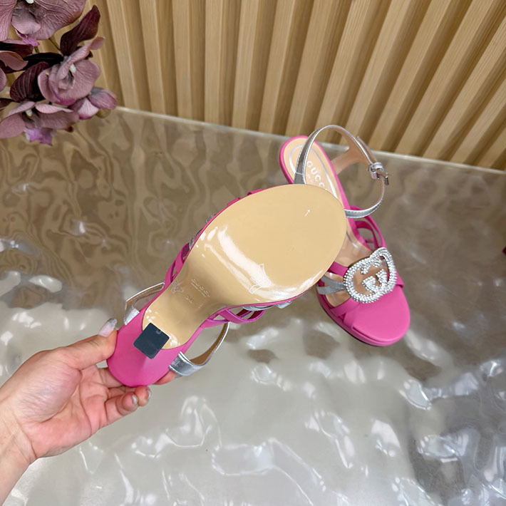 グッチ直営アウトレット店 GUCCI 105mm pump with crystal Interlocking G 2628317 グッチ アウトレット専売品 - 画像 (3)