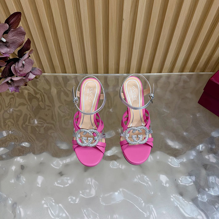 グッチ直営アウトレット店 GUCCI 105mm pump with crystal Interlocking G 2628317 グッチ アウトレット専売品 - 画像 (10)