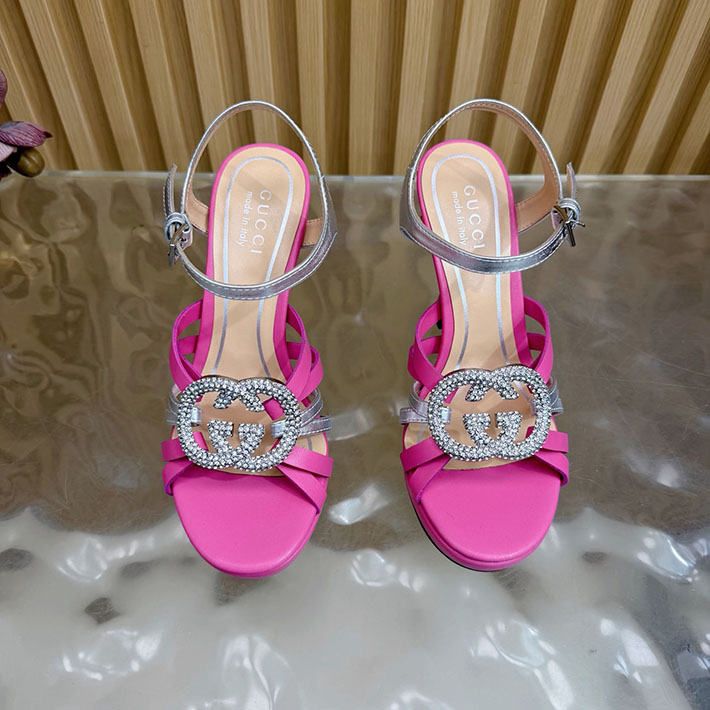 グッチ直営アウトレット店 GUCCI 105mm pump with crystal Interlocking G 2628317 グッチ アウトレット専売品 - 画像 (9)