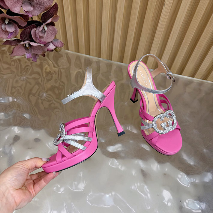 グッチ直営アウトレット店 GUCCI 105mm pump with crystal Interlocking G 2628317 グッチ アウトレット専売品 - 画像 (7)