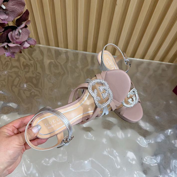 グッチ直営アウトレット店 GUCCI 105mm pump with crystal Interlocking G 2628318 グッチ アウトレット 御殿場 - 画像 (4)