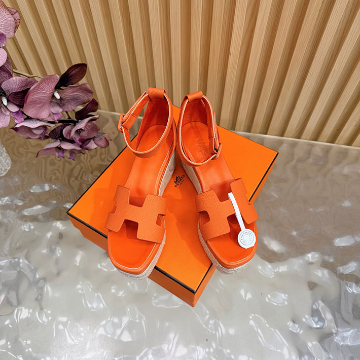 最高級エルメススーパーコピー HERMES エスパドリーユ エルダ 厚底 リゾート 靴 2628328 エルメス サンダル レディース - 画像 (11)